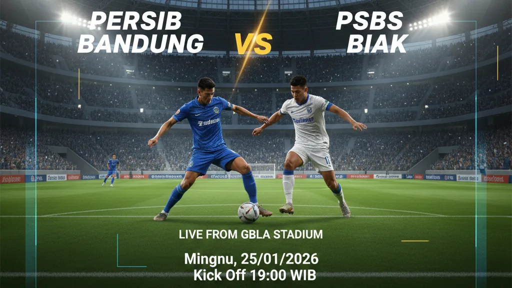 Persib Bandung vs PSBS Biak: Ujian Konsistensi Maung Bandung di Puncak Klasemen