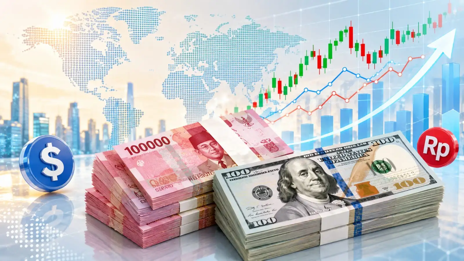 Rupiah ke Dollar Kian Tertekan kembali amblas ke level 17.729
